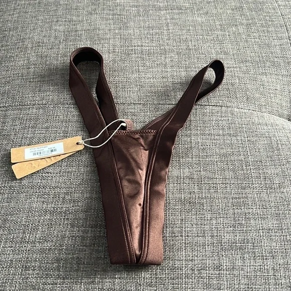 Skims Stretch Satin Butterfly Thong - Picture 2 of 4